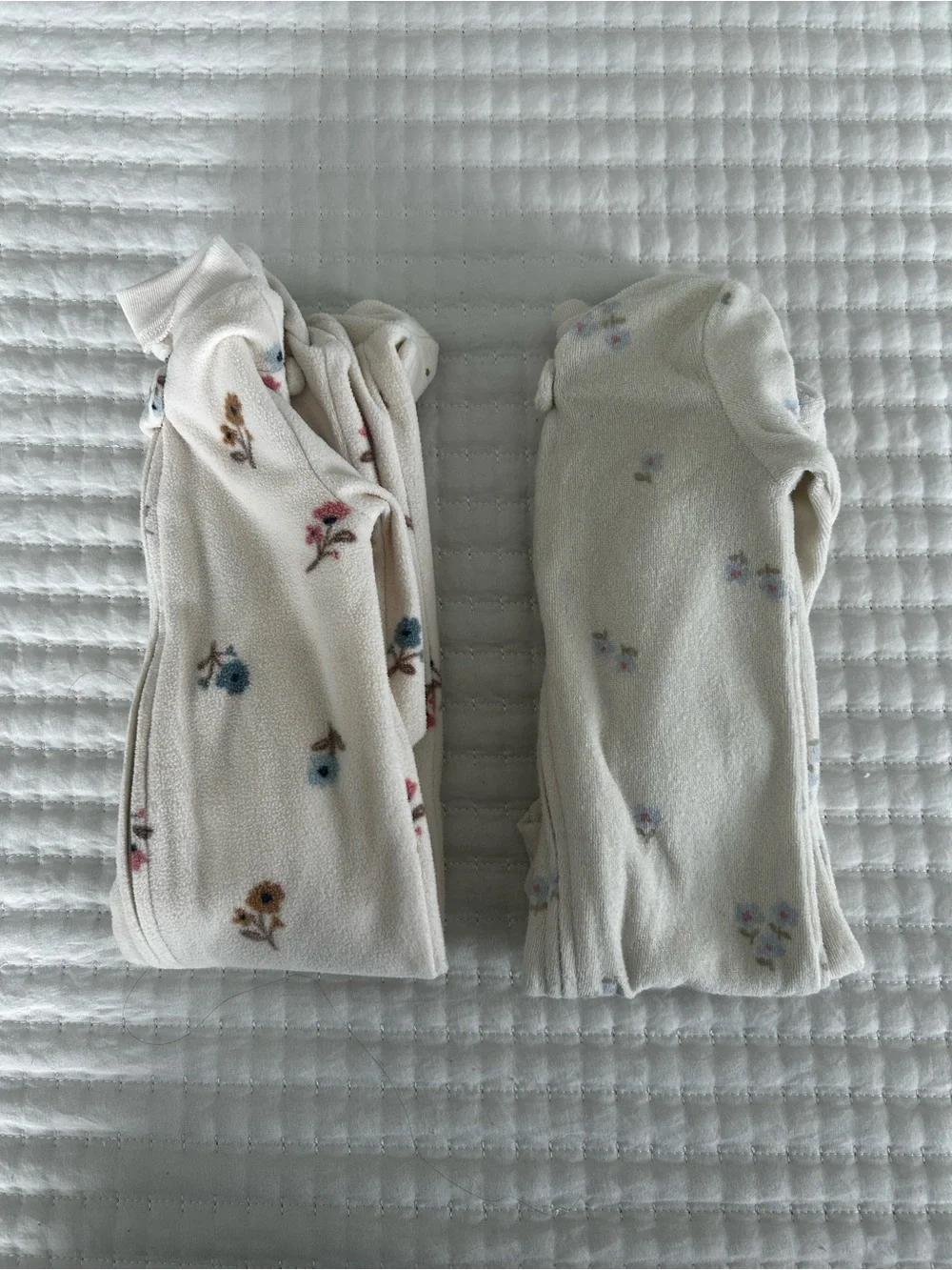Carter’s Cream Floral Baby Sleep Sacks - Pair